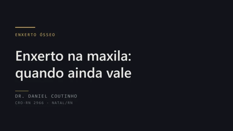 Enxerto ósseo na maxila superior: quando ainda vale a pena