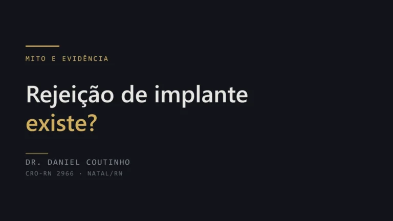 Rejeição de implante dentário: o que realmente faz um implante falhar