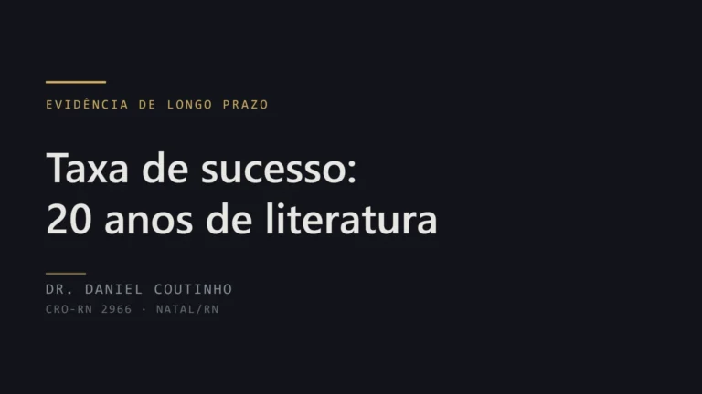 Taxa de sucesso do implante dentário em 10 e 20 anos de literatura