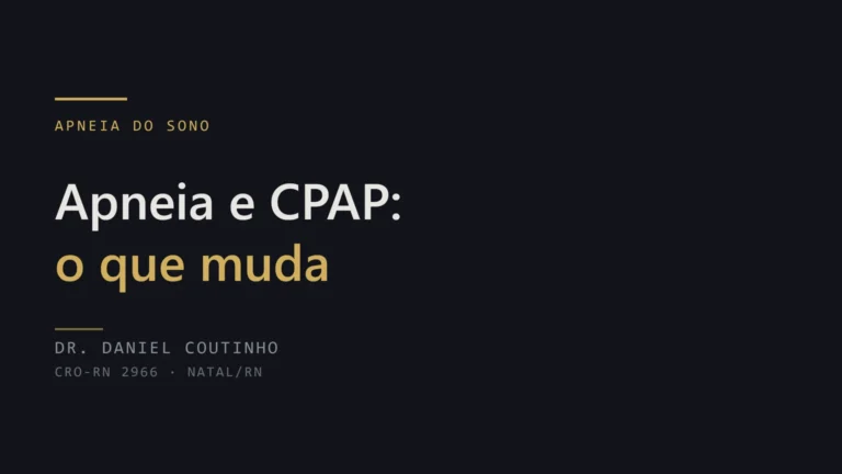 Apneia do sono, CPAP e implante dentário